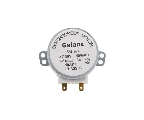 Двигун тарілки для мікрохвильової печі "GALANZ SM-16T / GAL-5-30-TD" 30V, 3W/4W (пластиковий вал 14 мм) 6211 фото